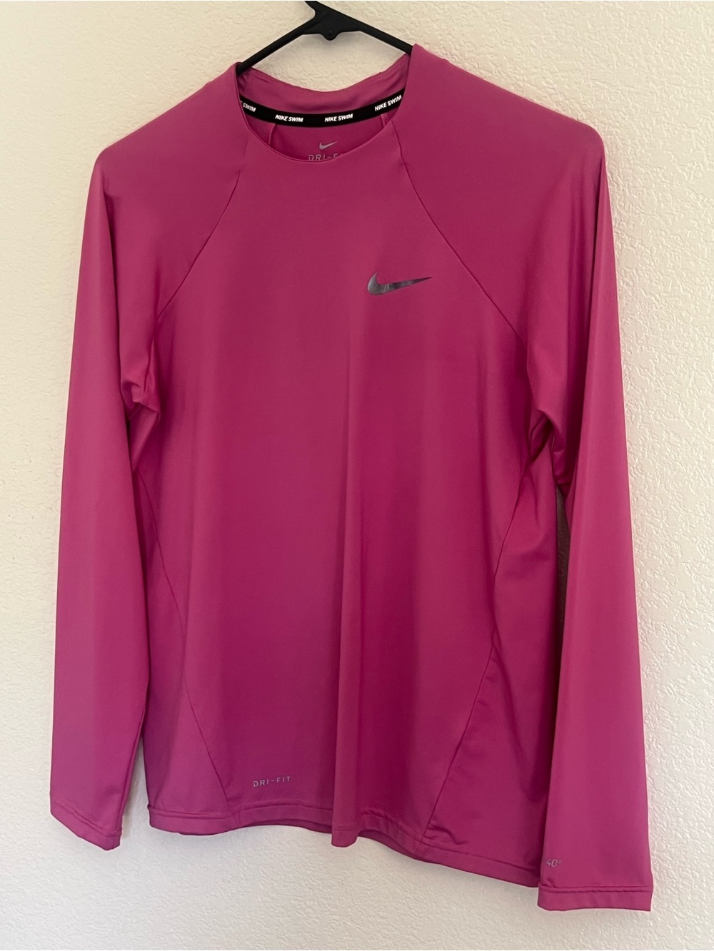 Nike Long Sleeve Swim Rash Guard - Fuchsia